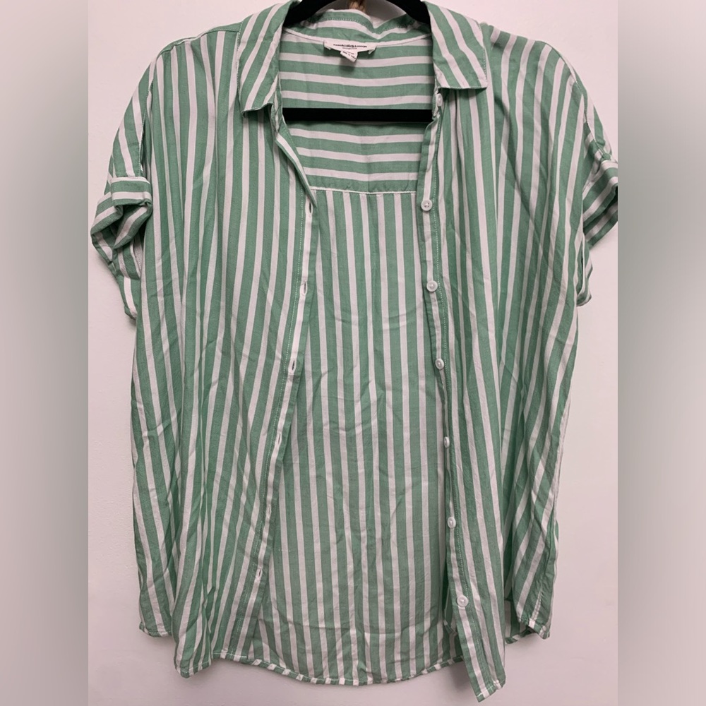 Women’s button up loose light summer beach lunch lounge top